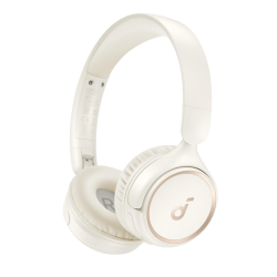 Soundcore H30i Wireless On-Ear Headphones, Foldable Design, Pure Bass, 70H Playtime, Bluetooth 5.3, Lightweight and Comfortable, App Connectivity, Multipoint Connection (White) - (Used)